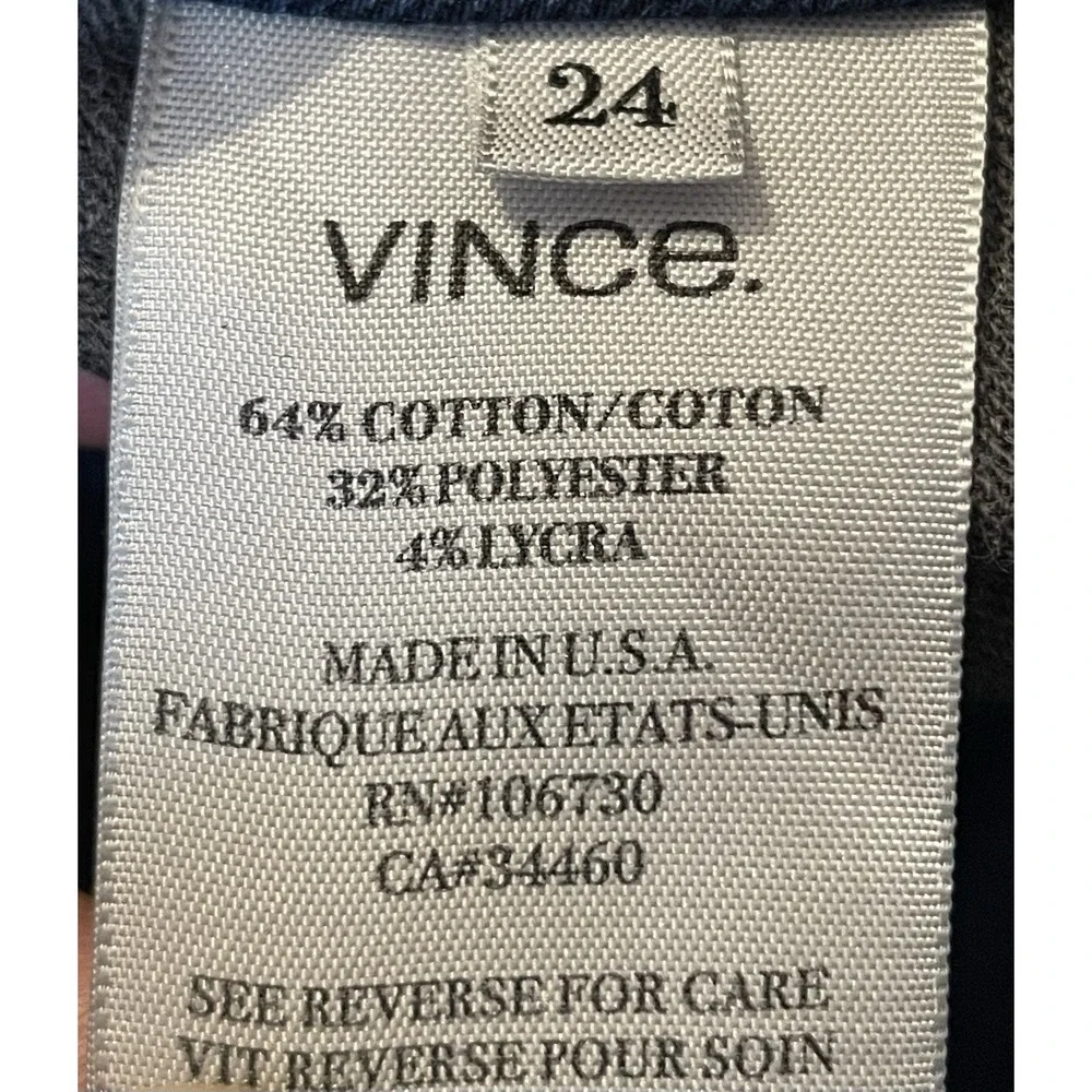 Vince USA Low Rise Skinny Jeans Women's Sz 24 Blue Chambray Slim Fit Rock Grunge